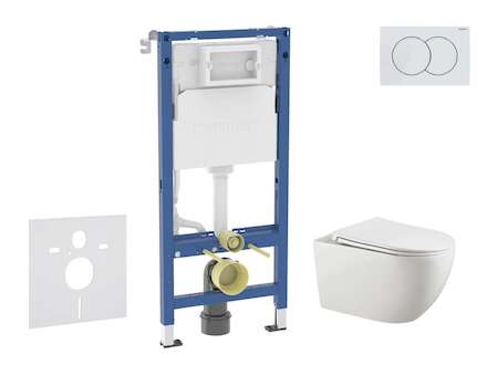 Geberit Duofix - Set předstěnové instalace, klozetu Gaia a sedátka softclose, tlačítko Delta01, alpská bílá SANI11CA3124B