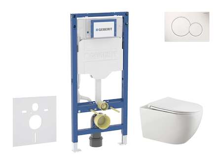 Geberit Duofix - Set předstěnové instalace, klozetu Gaia a sedátka softclose, tlačítko Sigma01, alpská bílá SANI11CA3121B