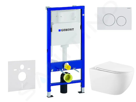 Geberit Duofix - Set předstěnové instalace, klozetu Gaia sedátka softclose, tlačítko Delta20, alpská bílá SANI11CA3145