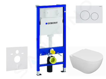 Geberit Duofix - Set předstěnové instalace, klozetu Oudee a sedátka softclose, tlačítko Delta20, alpská bílá SANI11CA3131