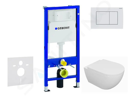 Geberit Duofix - Set předstěnové instalace, klozetu Oudee a sedátka softclose, tlačítko Delta30, alpská bílá SANI11CA3132