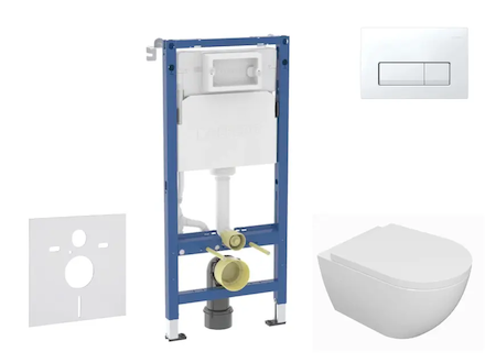 Geberit Duofix - Set předstěnové instalace, klozetu Oudee a sedátka softclose, tlačítko Delta50, alpská bílá SANI11CA3130B