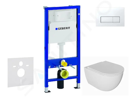 Geberit Duofix - Set předstěnové instalace, klozetu Oudee a sedátka softclose, tlačítko Delta50, alpská bílá SANI11CA3137