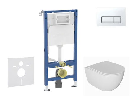 Geberit Duofix - Set předstěnové instalace, klozetu Oudee a sedátka softclose, tlačítko Delta50, alpská bílá SANI11CA3137B