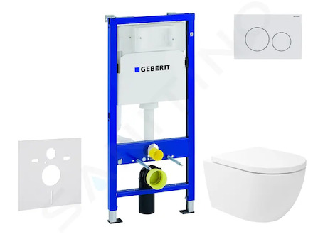 Geberit Duofix - Set předstěnové instalace, klozetu Oudee Vortex a sedátka softclose, tlačítko Delta20, alpská bílá SANI11CA3182
