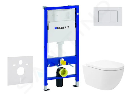Geberit Duofix - Set předstěnové instalace, klozetu Oudee Vortex a sedátka softclose, tlačítko Delta30, alpská bílá SANI11CA3183