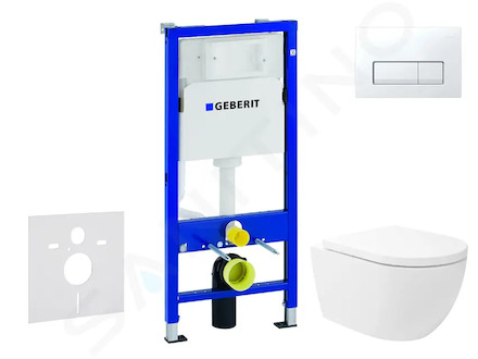Geberit Duofix - Set předstěnové instalace, klozetu Oudee Vortex a sedátka softclose, tlačítko Delta50, alpská bílá SANI11CA3181