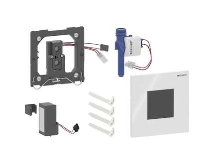 Geberit  - Elektronické ovládání splachování pisoárů typ 01, bateriové napájení, Bluetooth, alpská bílá 116.094.11.1