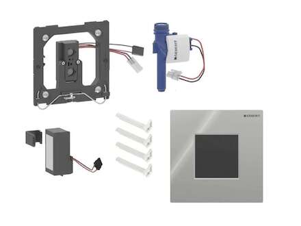 Geberit  - Elektronické ovládání splachování pisoárů typ 01, bateriové napájení, Bluetooth, chrom 116.094.21.1