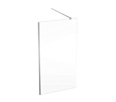 Geberit GEO - Sprchová stěna Walk-In, 110x200 cm, stříbrná/čiré sklo 560.149.00.2