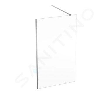 Geberit GEO - Sprchová stěna Walk-In, 120x200 cm, stříbrná/čiré sklo 560.159.00.2
