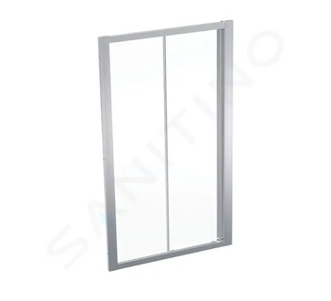 Geberit GEO - Sprchové dveře 110x190 cm, stříbrná/čiré sklo 560.143.00.2