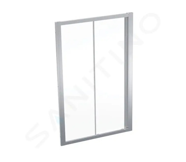 Geberit GEO - Sprchové dveře 120x190 cm, stříbrná/čiré sklo 560.153.00.2