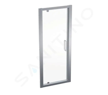 Geberit GEO - Sprchové dveře 80x190 cm, stříbrná/čiré sklo 560.115.00.2