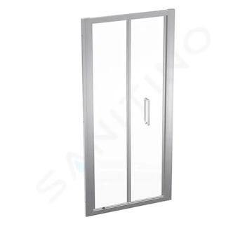Geberit GEO - Sprchové dveře 80x190 cm, stříbrná/čiré sklo 560.116.00.2
