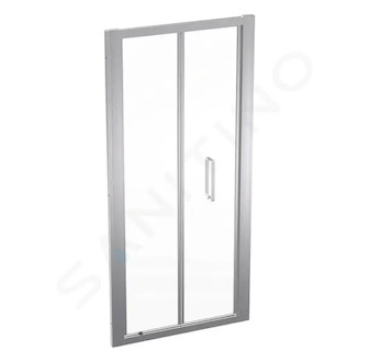 Geberit GEO - Sprchové dveře 90x190 cm, stříbrná/čiré sklo 560.126.00.2