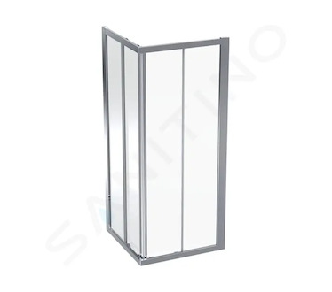 Geberit GEO - Sprchový kout 80x80 cm, stříbrná/ čiré sklo 560.112.00.2