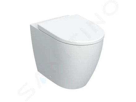 Geberit iCon - Stojící WC se sedátkem SoftClose, vodorovný odpad, Rimfree, bílá 502.383.JT.1
