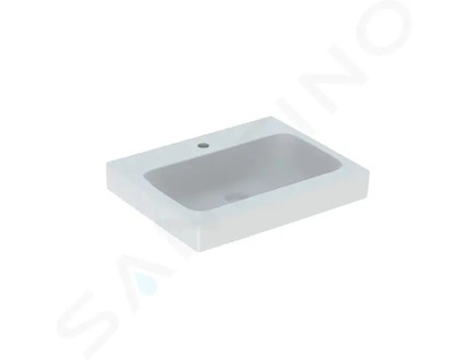 Geberit iCon - Umyvadlo 60x49 cm, bez přepadu, otvor pro baterii, bílá 124062000