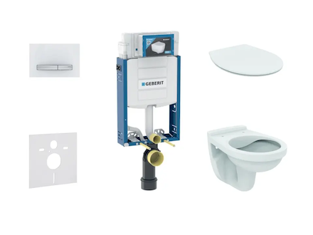 Geberit Kombifix - Set předstěnové instalace, klozet Alpha se sedátkem, tlačítko Sigma50, alpská bílá 110.302.00.5 ND8