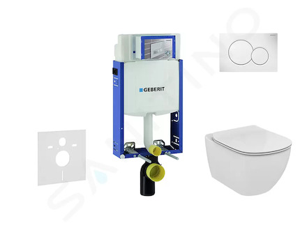 Geberit Kombifix - Set předstěnové instalace, klozetu a sedátka Ideal Standard Tesi, tlačítka Sigma01, SoftClose, alpská bílá 11