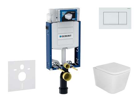 Geberit Kombifix - Set předstěnové instalace, klozetu Arkas I a sedátka softclose, tlačítko Sigma30, bílá/bílá mat SANI15CA3133