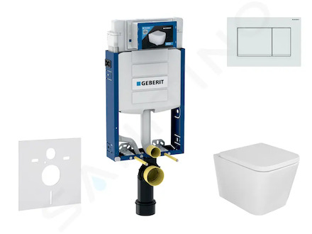 Geberit Kombifix - Set předstěnové instalace, klozetu Arkas I a sedátka softclose, tlačítko Sigma30, bílá/bílá mat SANI15CA3133