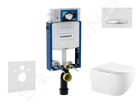 Geberit Kombifix - Set předstěnové instalace, klozetu Gaia a sedátka softclose, tlačítko Sigma50, chrom/alpská bílá SANI15CA3126