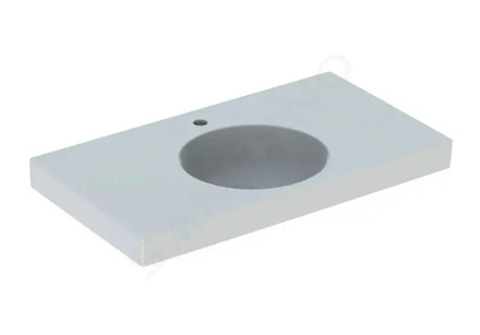 Geberit Preciosa II - Umyvadlo 90x50x17 cm, bez přepadu, s otvorem pro baterii, bílá 123292000