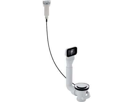 Geberit Příslušenství - Připojení výpusti a přepadu dřezu, s otočným ovládáním G 1 1/2, lesklý chrom 152.929.20.1