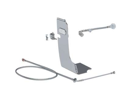 Geberit Příslušenství - Sada připojení vody pro splachovací nádržku Kappa 15 cm, pro AquaClean Mera, lesklý chrom 147.031.21.1