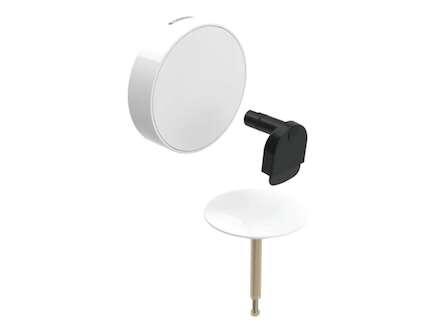 Geberit Příslušenství - Souprava pro kompletaci vanové soupravy, s otočným ovládáním a přívodem d52, alpská bílá 150.481.11.1