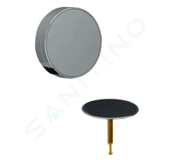 Geberit Příslušenství - Souprava pro kompletaci vanové soupravy, s otočným ovládáním, d52, chrom/bílá 150.300.KJ.1