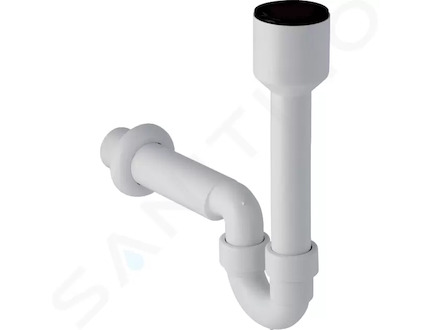 Geberit Příslušenství - Trubková zápachová uzávěrka pro výlevku, vývod vodorovný, d 40 mm, alpská bílá 152.607.11.1
