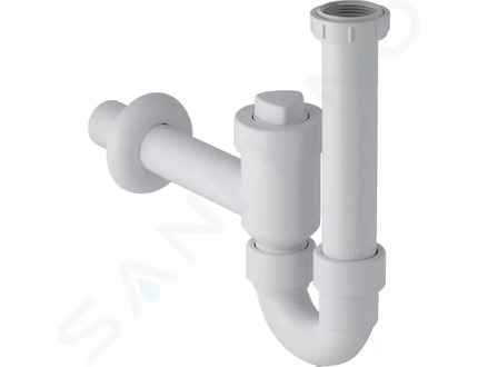Geberit Příslušenství - Trubková zápachová uzávěrka, uzavíratelná, zpětný ventil, vývod vodorovný, d 40 mm 152.860.11.1