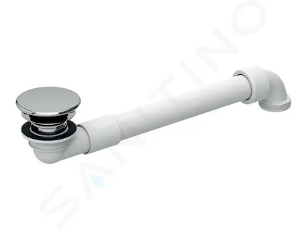 Geberit Příslušenství - Úsporný umyvadlový sifon s výpustí pro umyvadla bez přepadu, chrom 152.081.21.1