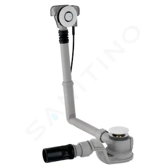 Geberit Příslušenství - Vanová odtoková a přepadová souprava, ovládání PushControl, délka 260 mm, chrom 150.750.21.6