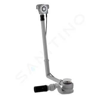 Geberit Příslušenství - Vanová odtoková a přepadová souprava, ovládání PushControl, délka 280 mm, chrom 150.752.21.6