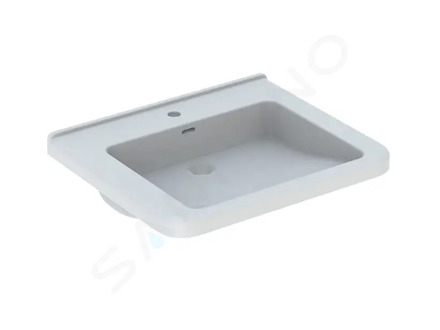 Geberit Selnova Comfort - Umyvadlo bezbariérové, 55x53 cm, s přepadem, otvor pro baterii, bílá 500.785.00.7
