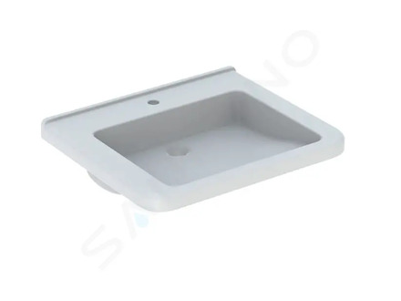 Geberit Selnova Comfort - Umyvadlo bezbariérové, 65x55 cm, bez přepadu, otvor pro baterii, bílá 500.789.01.7