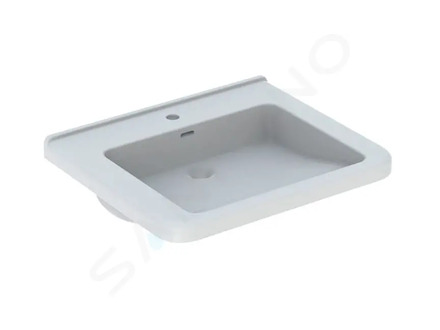 Geberit Selnova Comfort - Umyvadlo bezbariérové, 65x55 cm, s přepadem, otvor pro baterii, bílá 500.788.01.7