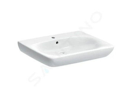 Geberit Selnova Comfort - Umyvadlo bezbariérové, 65x55 cm, s přepadem, otvor pro baterii, bílá 501.463.00.7
