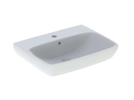 Geberit Selnova Square - Umyvadlo 60x46 cm, s přepadem, otvor pro baterii, bílá 500.300.01.7