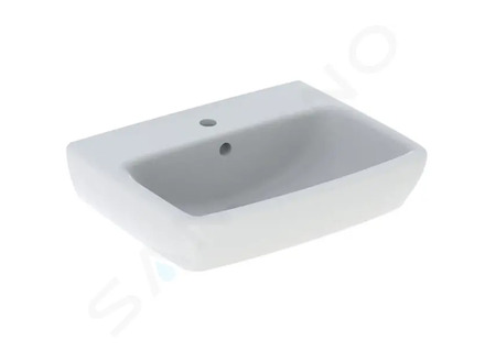 Geberit Selnova Square - Umývátko 45x35 cm, s přepadem, otvor pro baterii, bílá 500.322.01.7