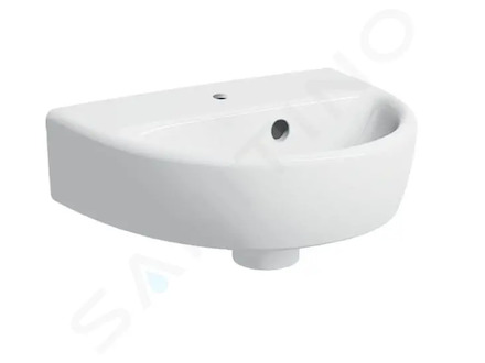 Geberit Selnova - Umývátko 36x29 cm, s přepadem, otvor pro baterii, bílá 500.320.01.7