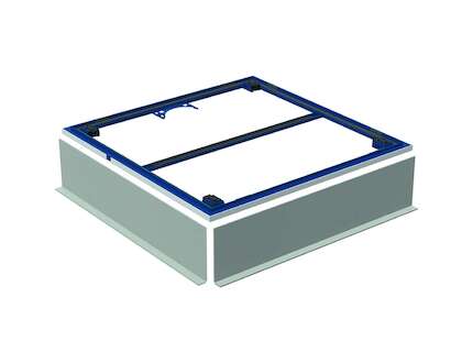 Geberit Setaplano - Instalační rám pro sprchové vaničky, 1000x1000 mm, pro 4 nohy 154.480.00.1