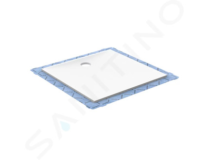 Geberit Setaplano - Plochá sprchová vanička, minerální materiál, 80x150 cm, bílá 154.267.11.1