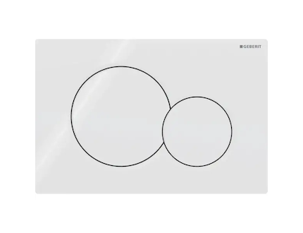 Geberit Sigma01 - Ovládací tlačítko splachování, alpská bílá 115.770.11.5