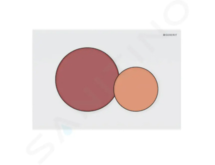 Geberit Sigma01 - Ovládání splachování, karmínově červená/oranžová/bílá 115.770.FY.5