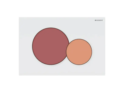 Geberit Sigma01 - Ovládání splachování, karmínově červená/oranžová/bílá 115.770.FY.5